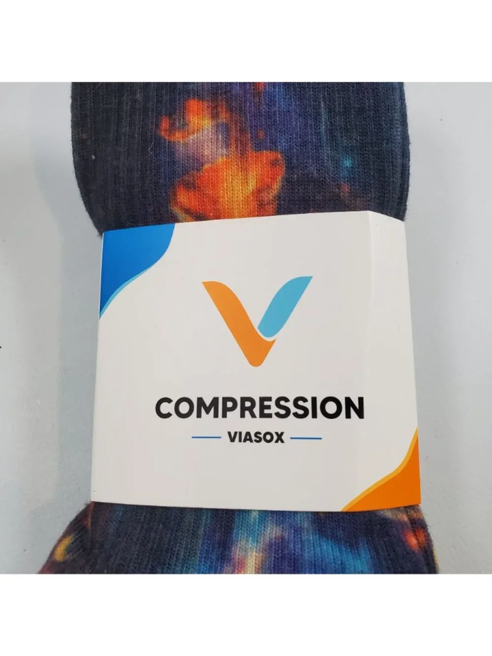 Viasox Easy Stretch Compression Socks Women Size M - L NWT Bamboo Sole Invader